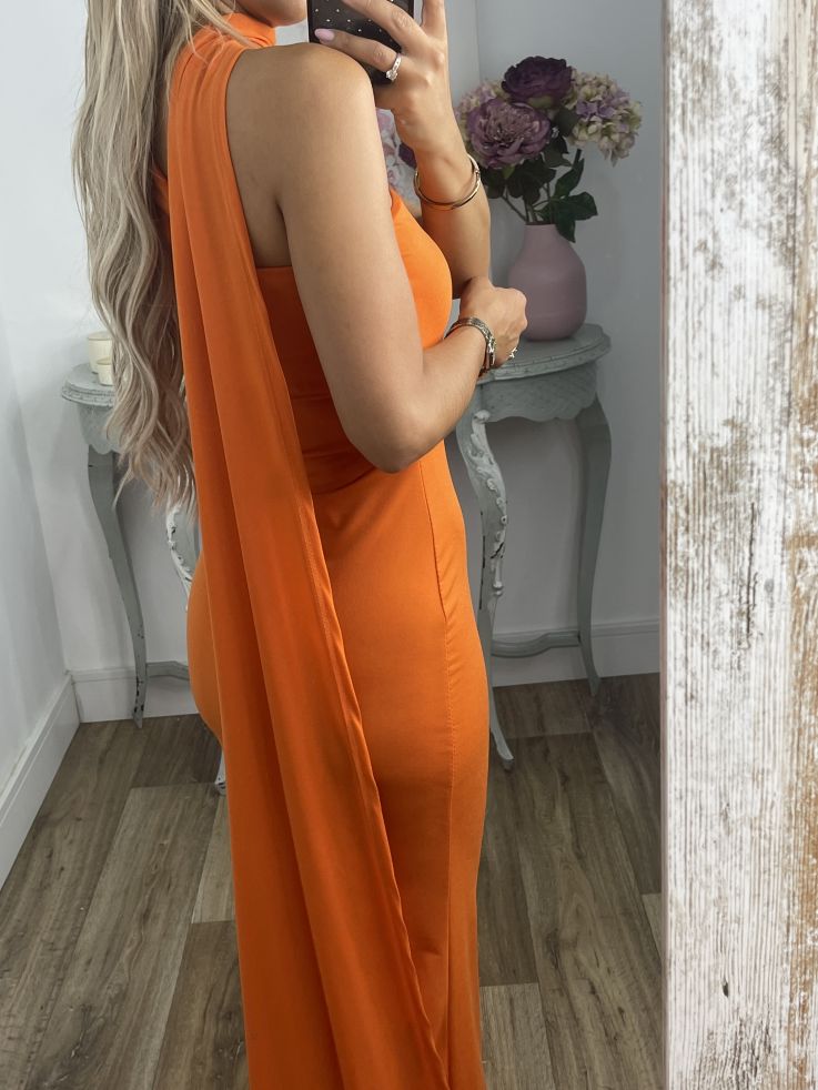 Vestido asimétrico naranja