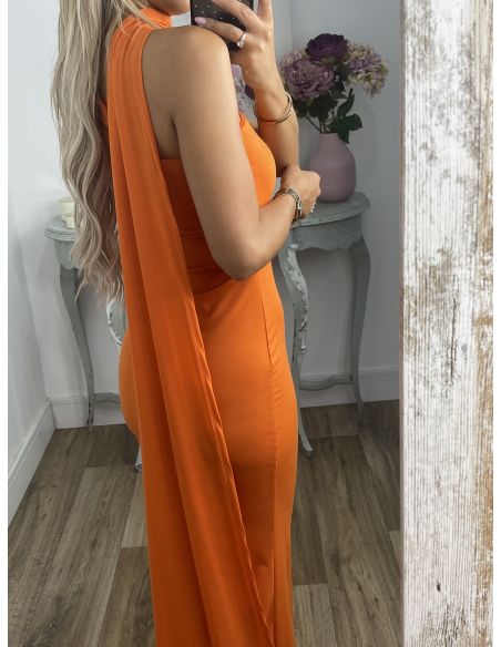 Vestido asimétrico naranja