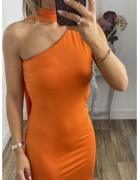 Vestido asimétrico naranja