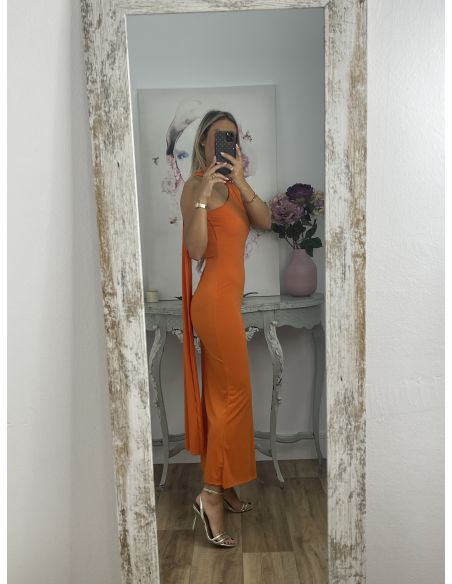 Vestido asimétrico naranja