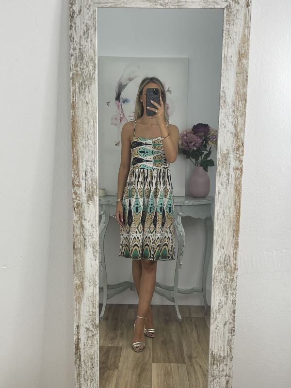 Vestido Azteca negro y verde