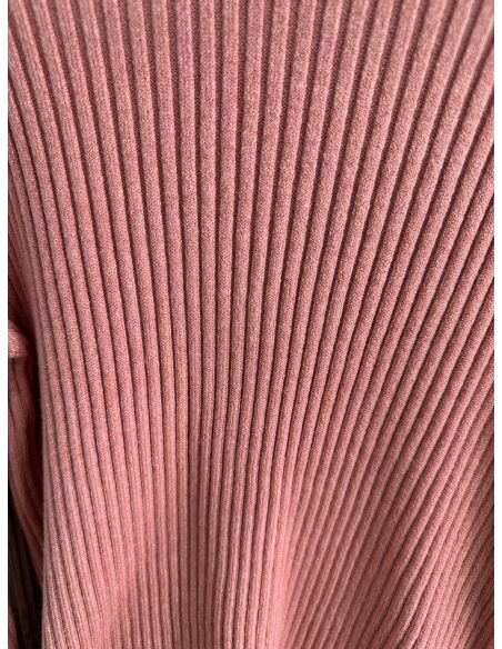 Jersey rosa básico de cuello a la caja