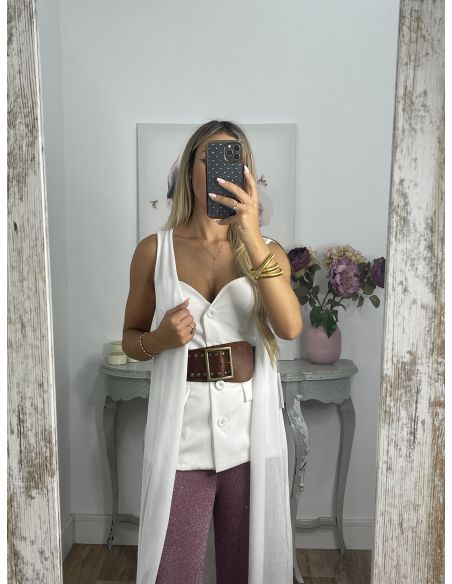 Chaleco Malena blanco