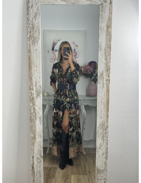 Vestido Sonia camisero selva negro