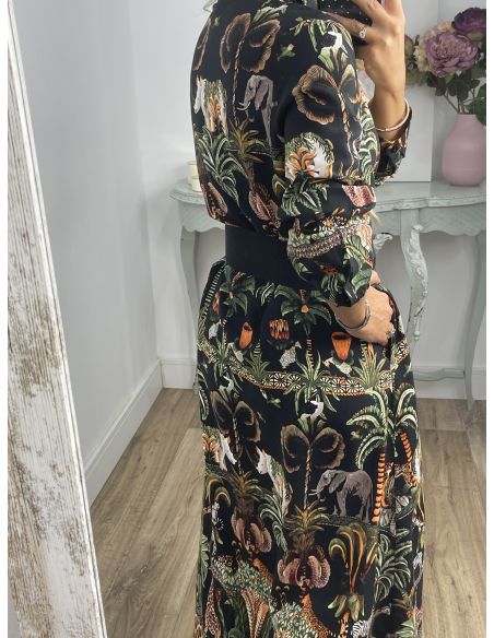 Vestido Sonia camisero selva negro