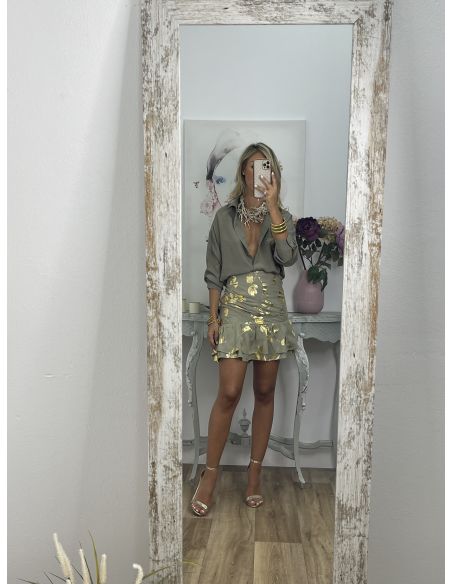 Camisa oversize fluida verde