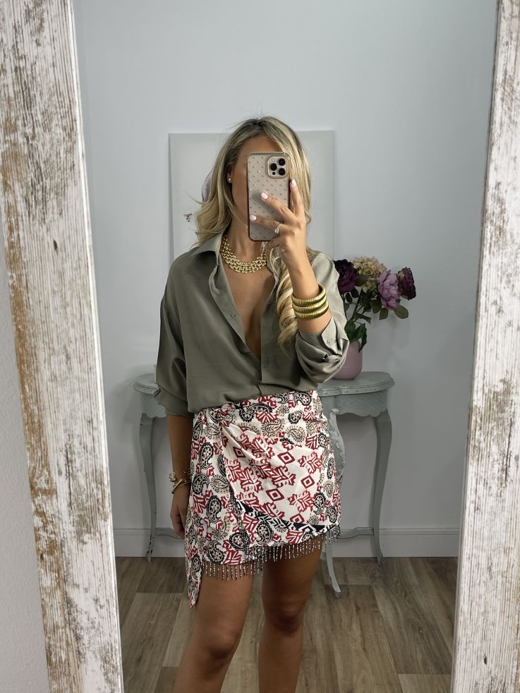 Camisa oversize fluida verde