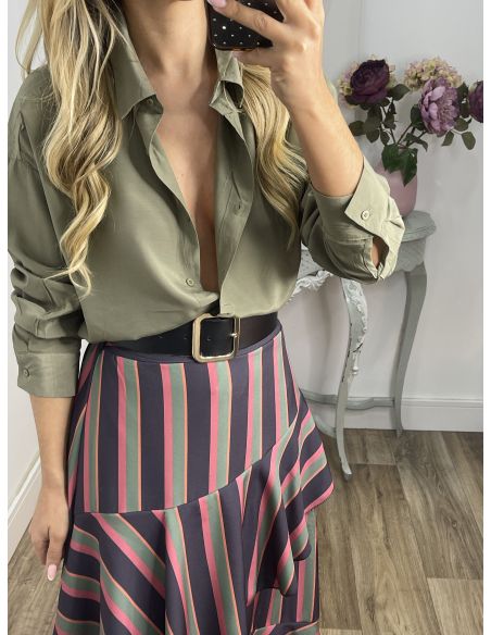 Camisa oversize fluida verde