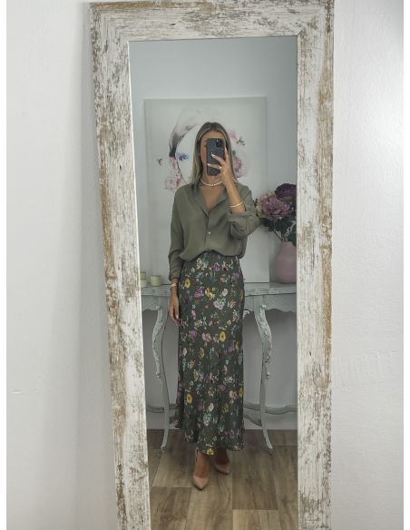 Camisa oversize fluida verde