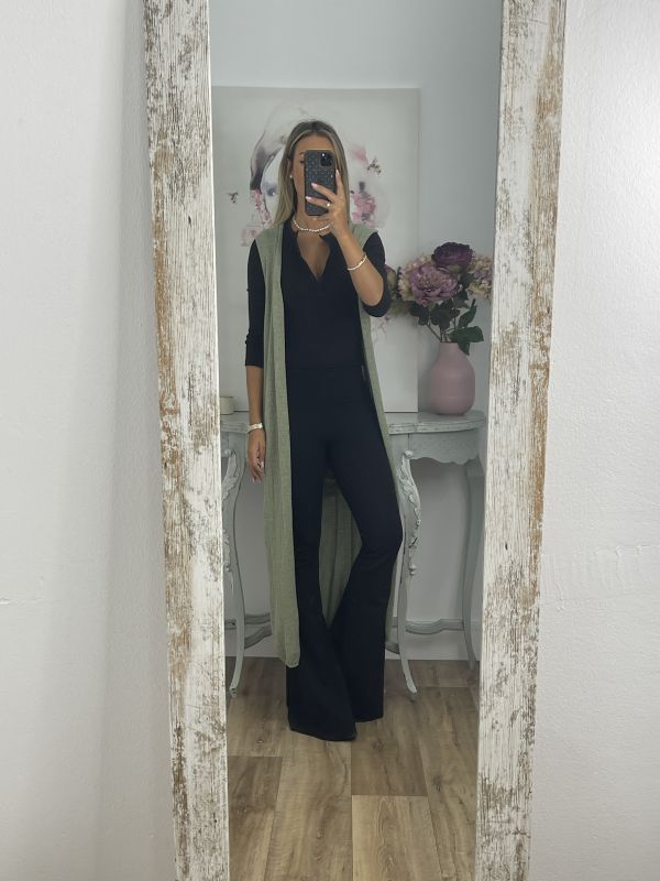 Chaleco Carmen de hilo verde