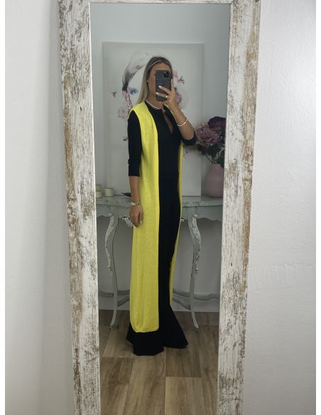 Chaleco Carmen de hilo amarillo