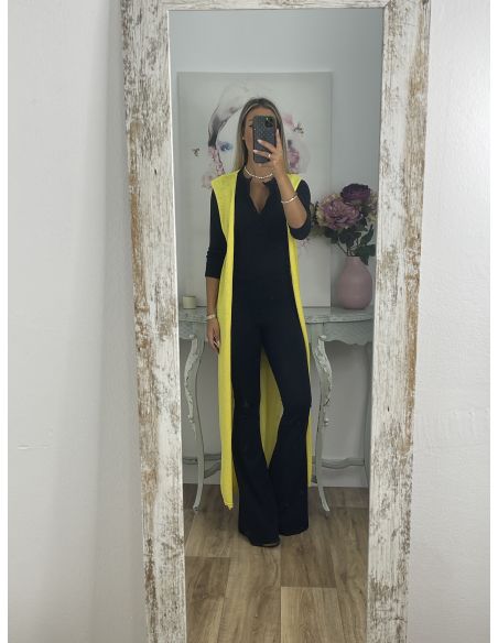 Chaleco Carmen de hilo amarillo