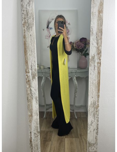Chaleco Carmen de hilo amarillo