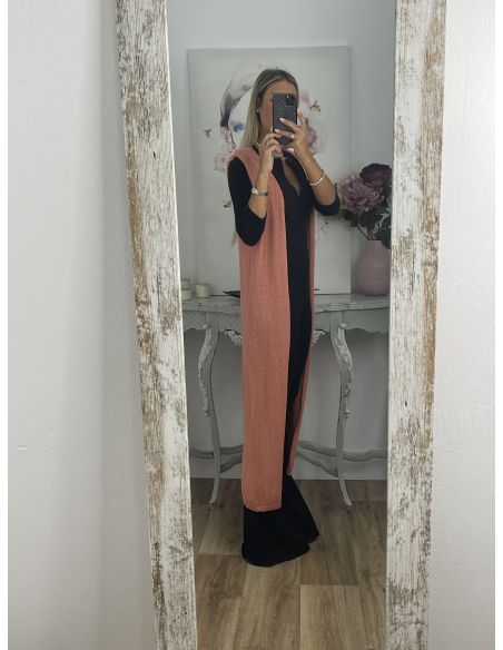 Chaleco Carmen de hilo rosa