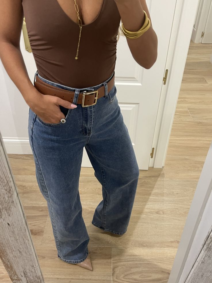 Jeans estrella leopardo