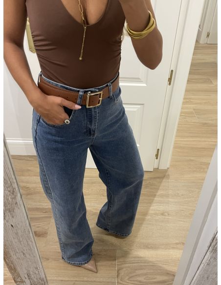 Jeans estrella leopardo