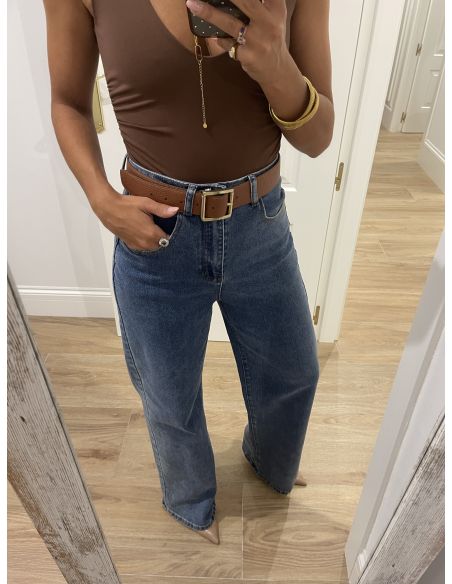 Jeans estrella leopardo