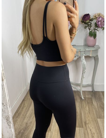 Leggins negro tiro alto liso