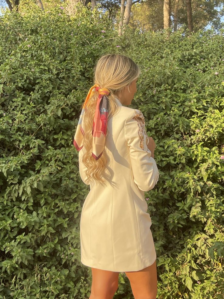 Chaqueta Paris beige lentejuelas