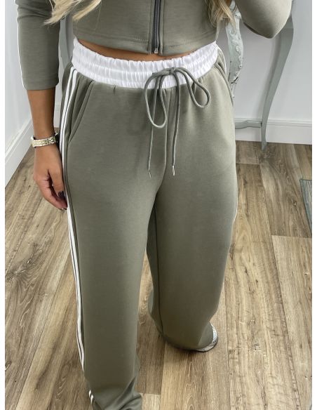 Conjunto Sport kaki con sudadera