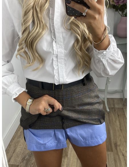 Falda pantalón cuadros oscuro