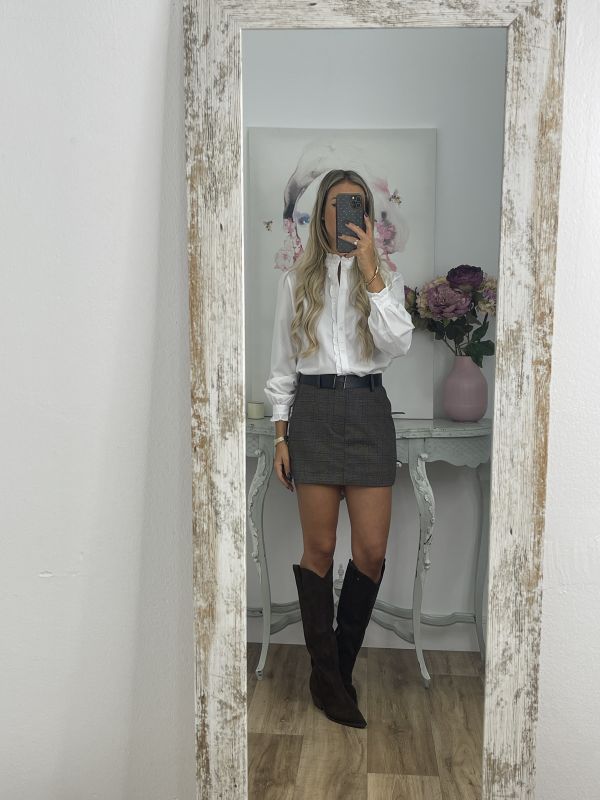 Falda pantalón cuadros oscuro