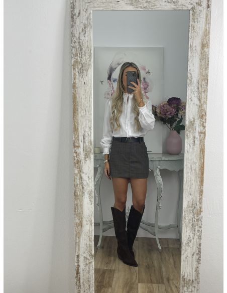 Falda pantalón cuadros oscuro