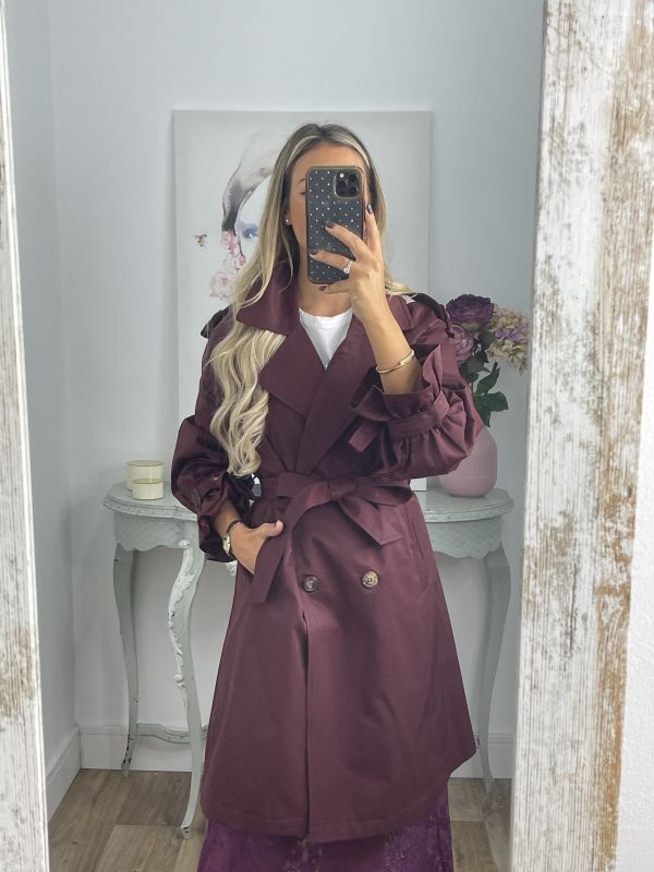 Gabardina burdeos