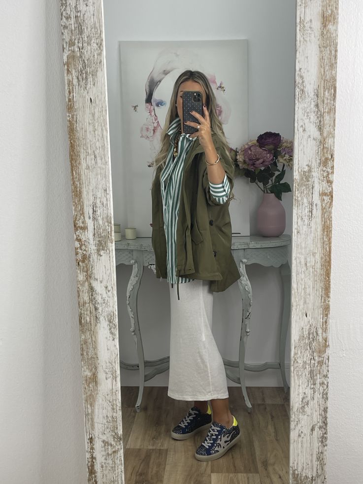 Gabardina oversize verde