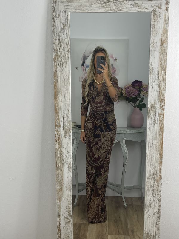 Vestido Vidal burdeos