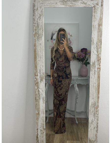 Vestido Vidal burdeos