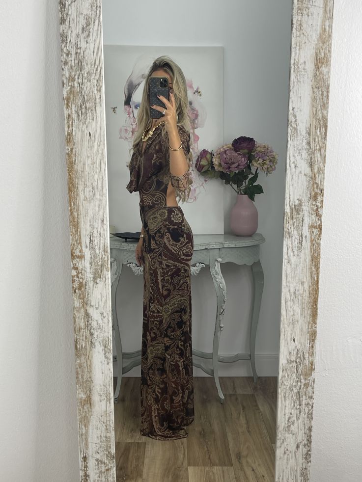 Vestido Vidal burdeos