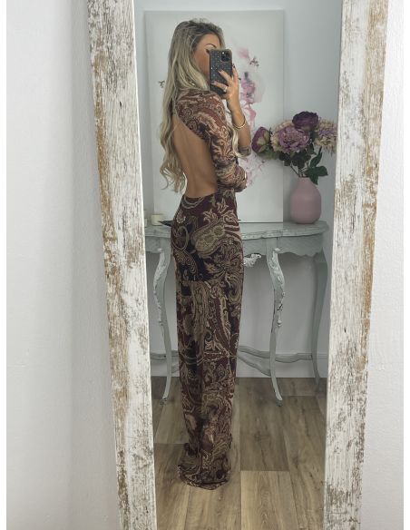 Vestido Vidal burdeos