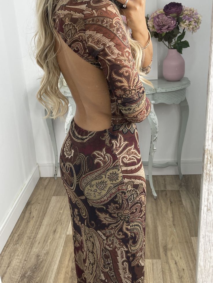 Vestido Vidal burdeos