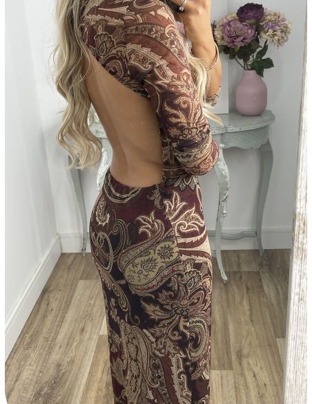 Vestido Vidal burdeos