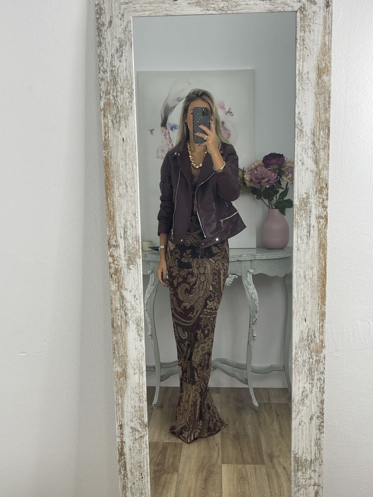 Vestido Vidal burdeos