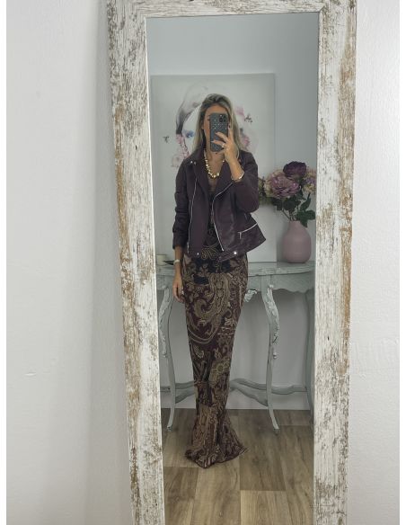 Vestido Vidal burdeos