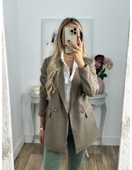 Chaqueta pata de gallo verde