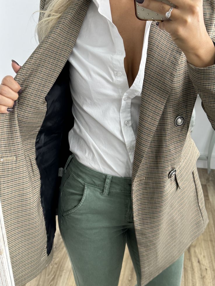 Chaqueta pata de gallo verde