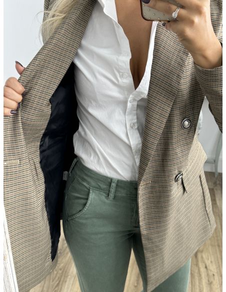 Chaqueta pata de gallo verde