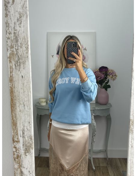 Sudadera azul New York