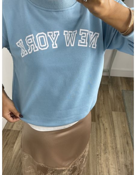 Sudadera azul New York