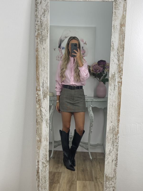 Falda pantalón cuadros claro