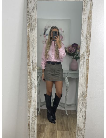 Falda pantalón cuadros claro