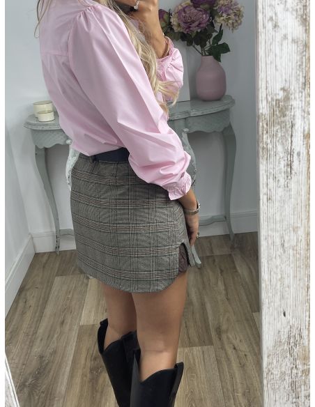 Falda pantalón cuadros claro