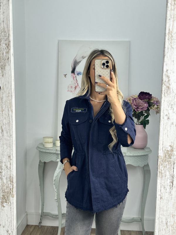 Parka parches azul marino