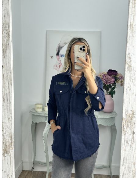 Parka parches azul marino