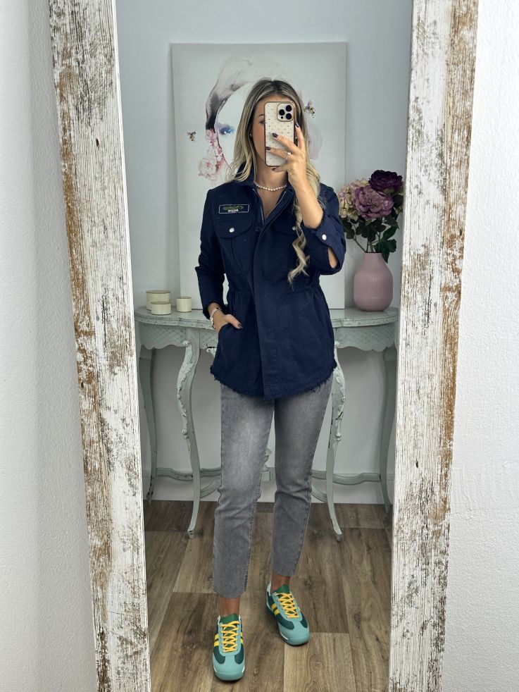 Parka parches azul marino
