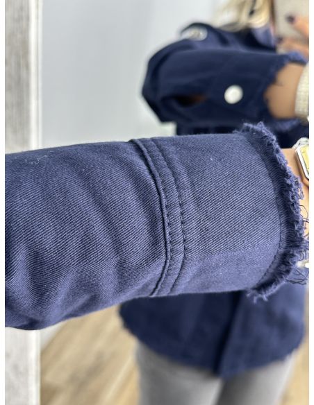 Parka parches azul marino