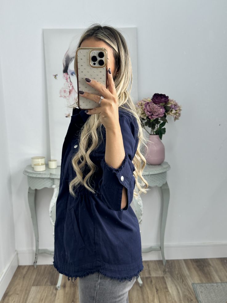 Parka parches azul marino